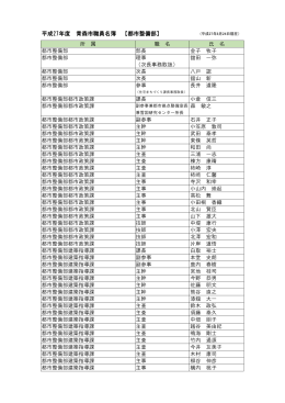 平成27年度 青森市職員名簿 【都市整備部】