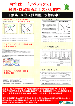 今年は 「アベノミクス」 経済・財政出るよ！ズバリ的中