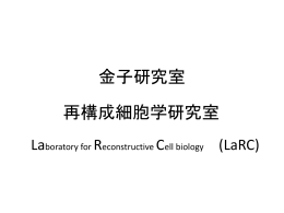 金子研究室 再構成細胞学研究室