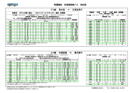 港方面&hArr;石垣空港間 路線バス時刻表