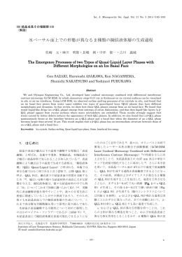 氷ベーサル面上での形態が異なる 2 種類の擬似液体層の生成過程