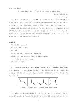 異なる促進酸化法による生成物あるいは反応過程の違い