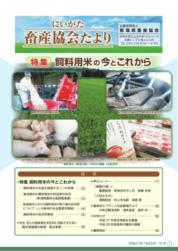 飼料用米の今とこれから 飼料用米の今とこれから
