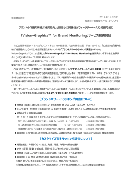 「Vision-Graphics&trade; for Brand Monitoring」サービス提供開始 【ブランド