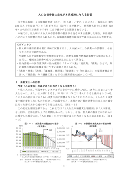 人口と世帯数の変化が本県経済に与える影響（PDF形式 479