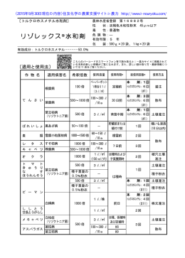 リゾレックス® 水和剤