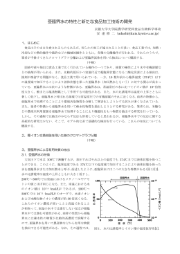 亜臨界水の特性と新たな食品加工技術の開発