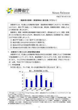 高齢者の誤飲・誤食事故に御注意ください！[PDF：201KB]