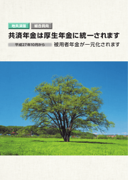 共済年金は厚生年金に統一されます