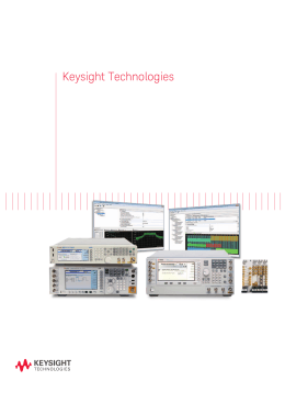 Keysight Technologies 標準信号発生器セレクションガイド