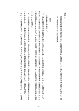 国際的な組織犯罪の防止に関する国際連合条約を補足する人、特に女性