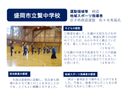 活動報告書 武道・ダンス地域スポーツ指導者派遣実施校 （PDF