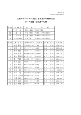 2015カル・リプケン12歳以下世界少年野球大会