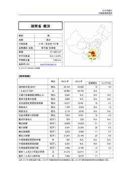 湖南省概況(PDF/190KB)