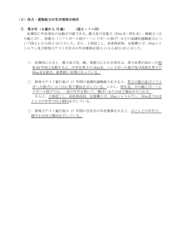 体力・運動能力の年次推移の傾向（青少年） （PDF:826KB）