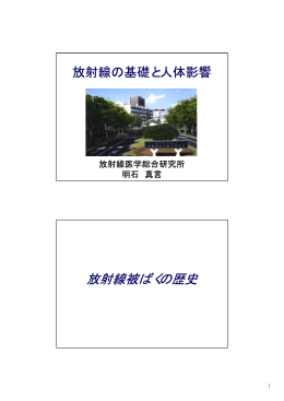 放射線被ばくの歴史 - 環境放射線測定結果