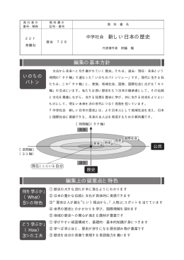 中学社会 新しい日本の歴史 編集の基本方針 編集上の留意点