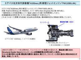 エアバス社次世代旅客機「A320neo」用新型ジェットエンジン「PW1100G