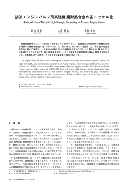 排気エンジンバルブ用高強度超耐熱合金の省ニッケル化XXX