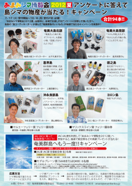 アンケートに答えて 島ジマの物産が当たる
