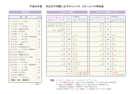 平成25年度 共立女子学園八王子キャンパス スクールバス時刻表 運行表