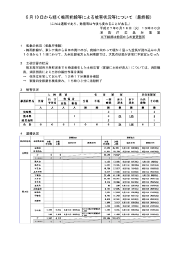 6 月 10 日から続く梅雨前線等による被害状況等について（最終報）