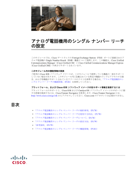 アナログ電話機用のシングル ナンバー リーチ の設定