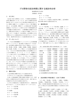 プロ野球の試合時間に関する統計的分析