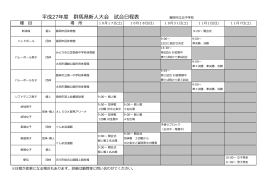 新 県大会新人戦の試合日程
