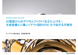 2D図面から3Dデジタルファクトリを立ち上げる！ 生産設備と