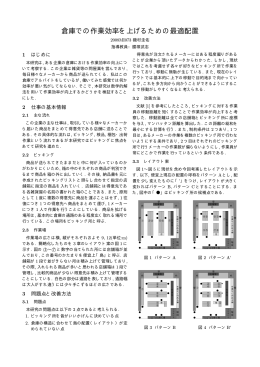 倉庫での作業効率を上げるための最適配置