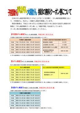 日本のがん検診受診率を50％に上げることを目標に、がん検診推進事業