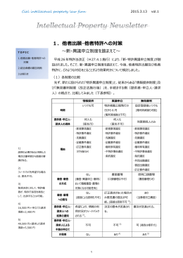1．他者出願・他者特許への対策 - 弁理士・シエル国際特許事務所