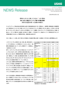 照明の LED 化に適した｢LEDIU ＊1 LED 電球｣ 他にはない製品ライン