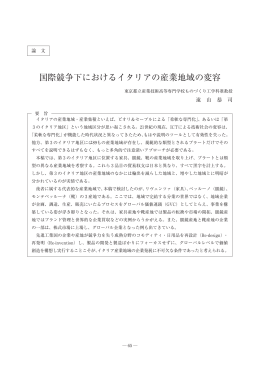 国際競争下におけるイタリアの産業地域の変容