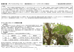 防除対策（アメリカシロヒトリ）（農薬登録は2012年4月4日現在