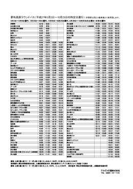 蓼科高原ラウンドバス（平成27年5月2日～10月25日の特定日運行