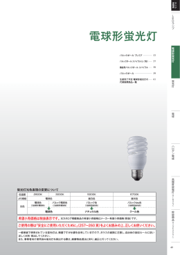 電球形蛍光灯PDFカタログ