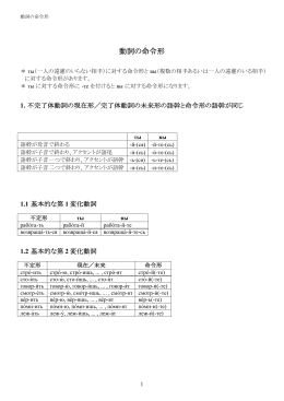 動詞の命令形