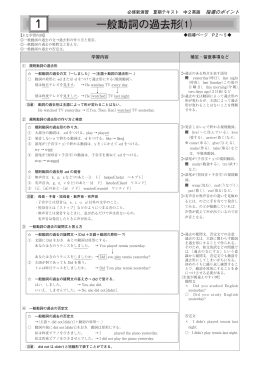 1 一般動詞の過去形⑴