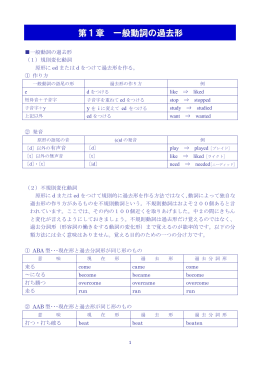 第1章 一般動詞の過去形