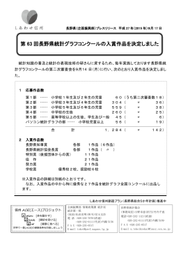 第 63 回長野県統計グラフコンクールの入賞作品を