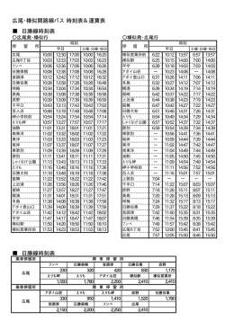 広尾・様似間路線バス 時刻表＆運賃表 日勝線時刻表 日勝線時刻表