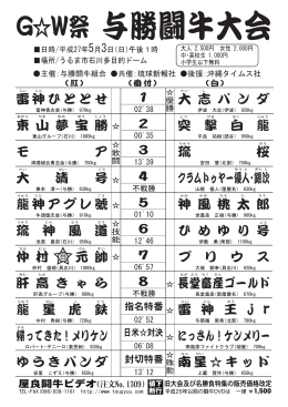 G  W祭 与勝闘牛大会