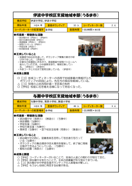 与勝中学校区支援地域本部（うるま市） 伊波中学校区支援地域本部
