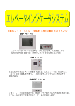 親機 FEI 603 親機 FEI&minus;603 子機 EIJ&minus;30 子機電源 EIP&minus;48