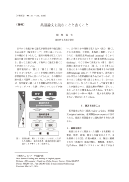 英語論文を読むことと書くこと - 学術成果リポジトリ管理システム