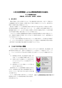 3次元空間情報による山間部境界確定の加速化