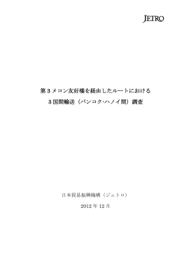 第 3 メコン友好橋を経由したルートにおける 3 国間