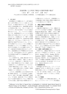 話速変換による単語了解度の音韻的特徴の検討*